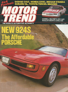 MOTOR TREND 1986 JULY - PORSCHE 924 S, JUNIOR's CHEVY